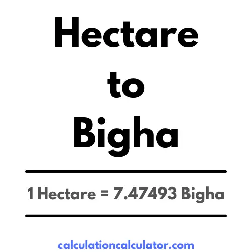 Hectare to Bigha Conversion