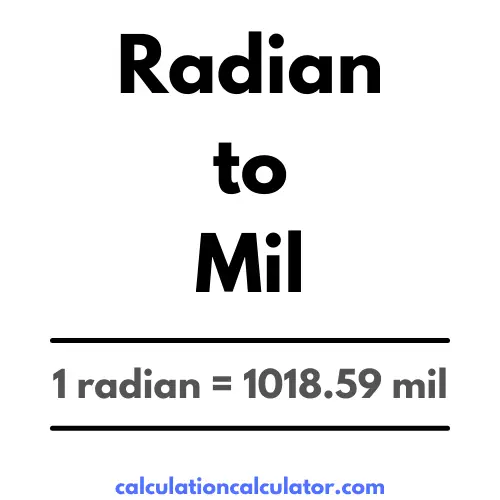 Radian to Mil Conversion