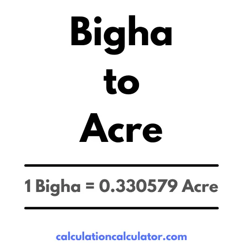 Bigha to Acre Conversion